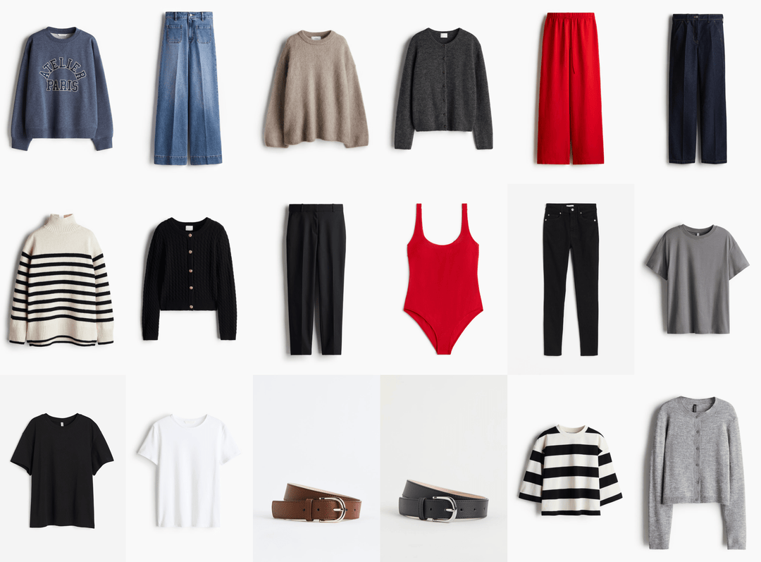 How I Built My First Mini Capsule Wardrobe with H&M Basics - Clementine Home Floral Gift