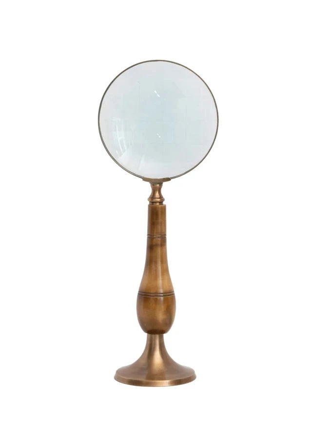 Brass & Bone Magnifying Glass - Clementine Home Floral Gift