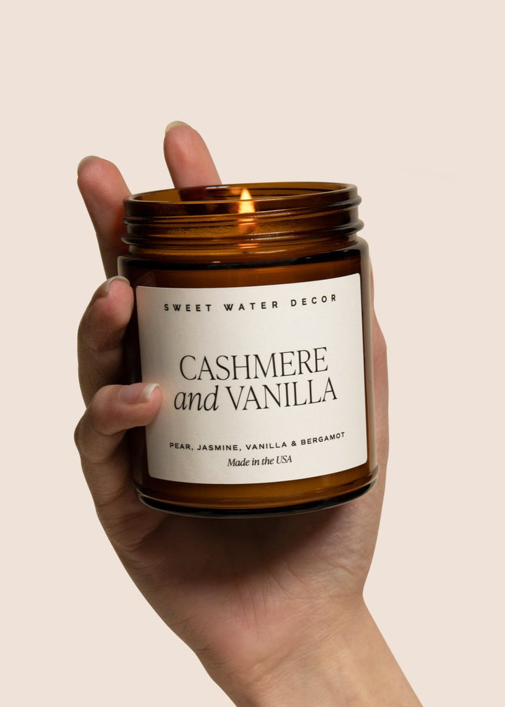Cashmere and Vanilla Candle - Clementine Home Floral Gift