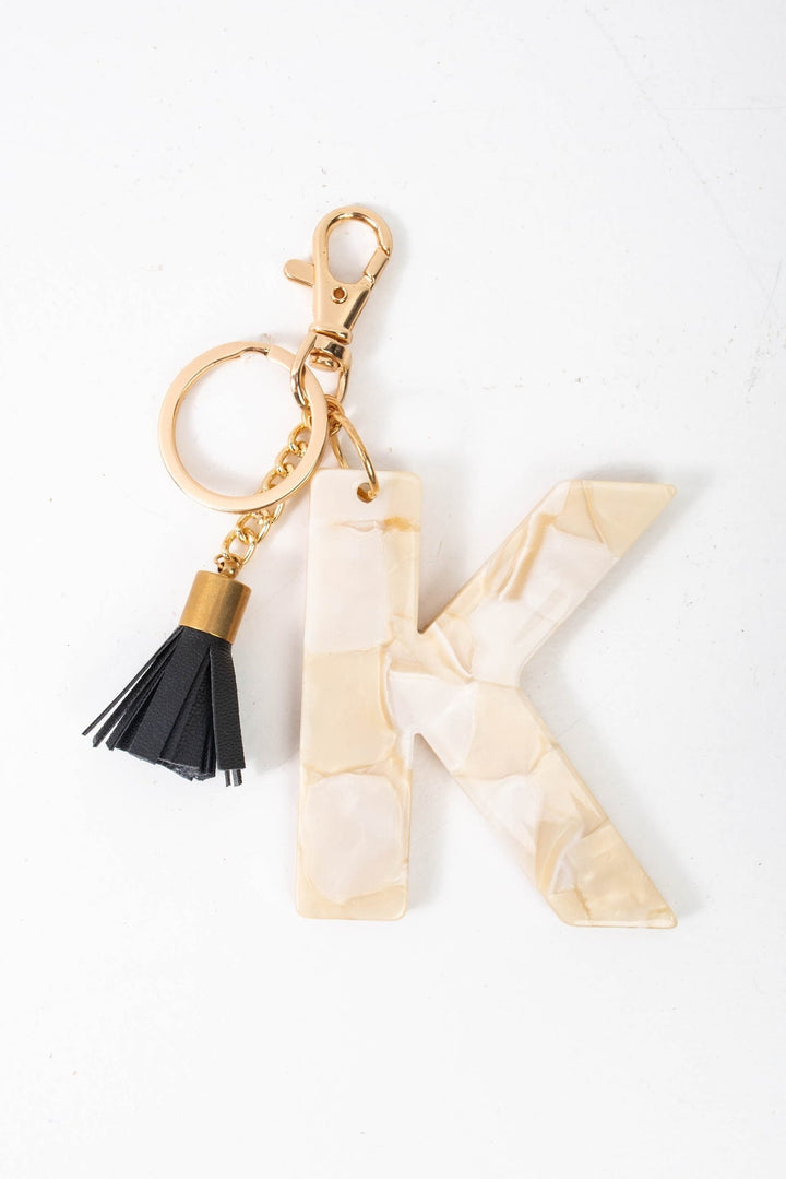 Chunky Letter Key Chain - Clementine Home Floral Gift