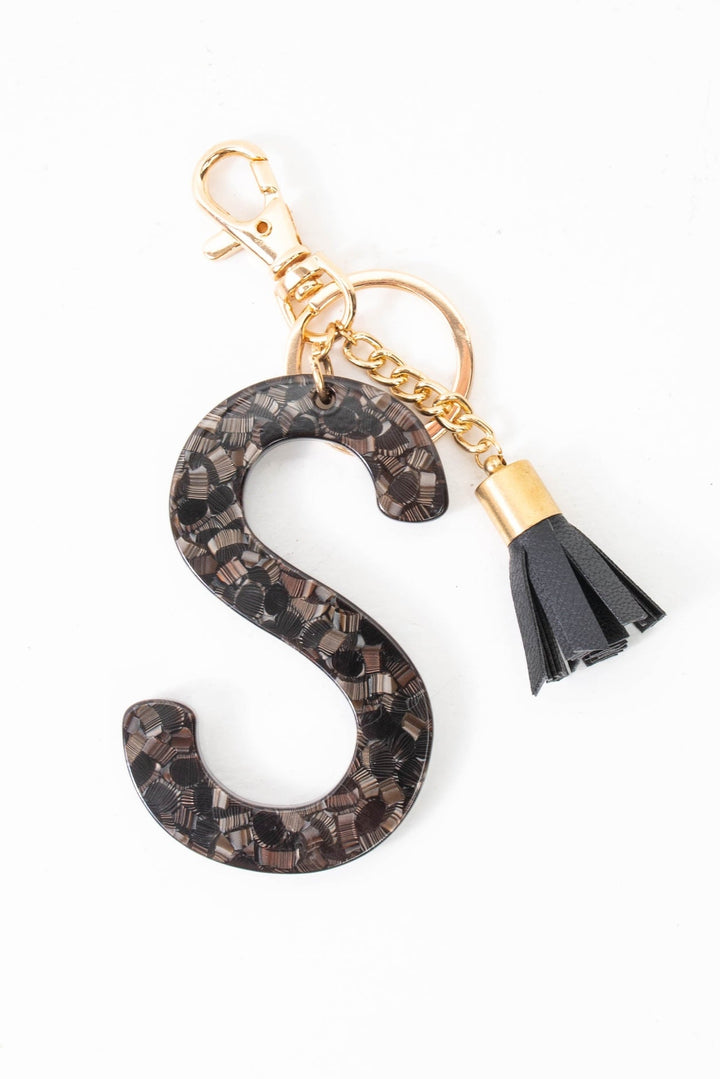 Chunky Letter Key Chain - Clementine Home Floral Gift