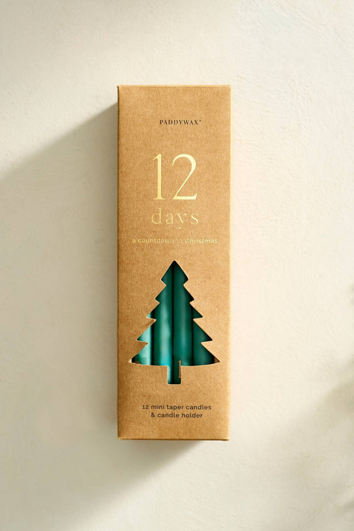 Countdown to Christmas Advent Candles & Holder - Clementine Home Floral Gift