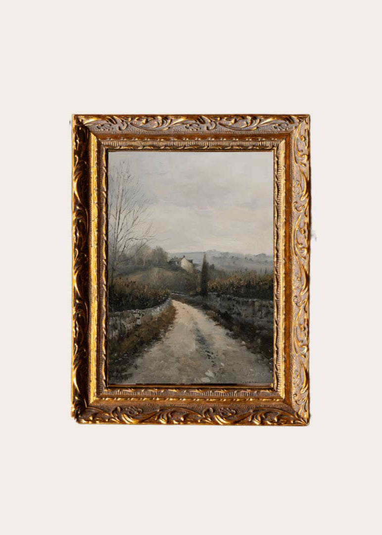 Matin Brumeux | French Brass Gold Mould Framed Art - 18" x 22"