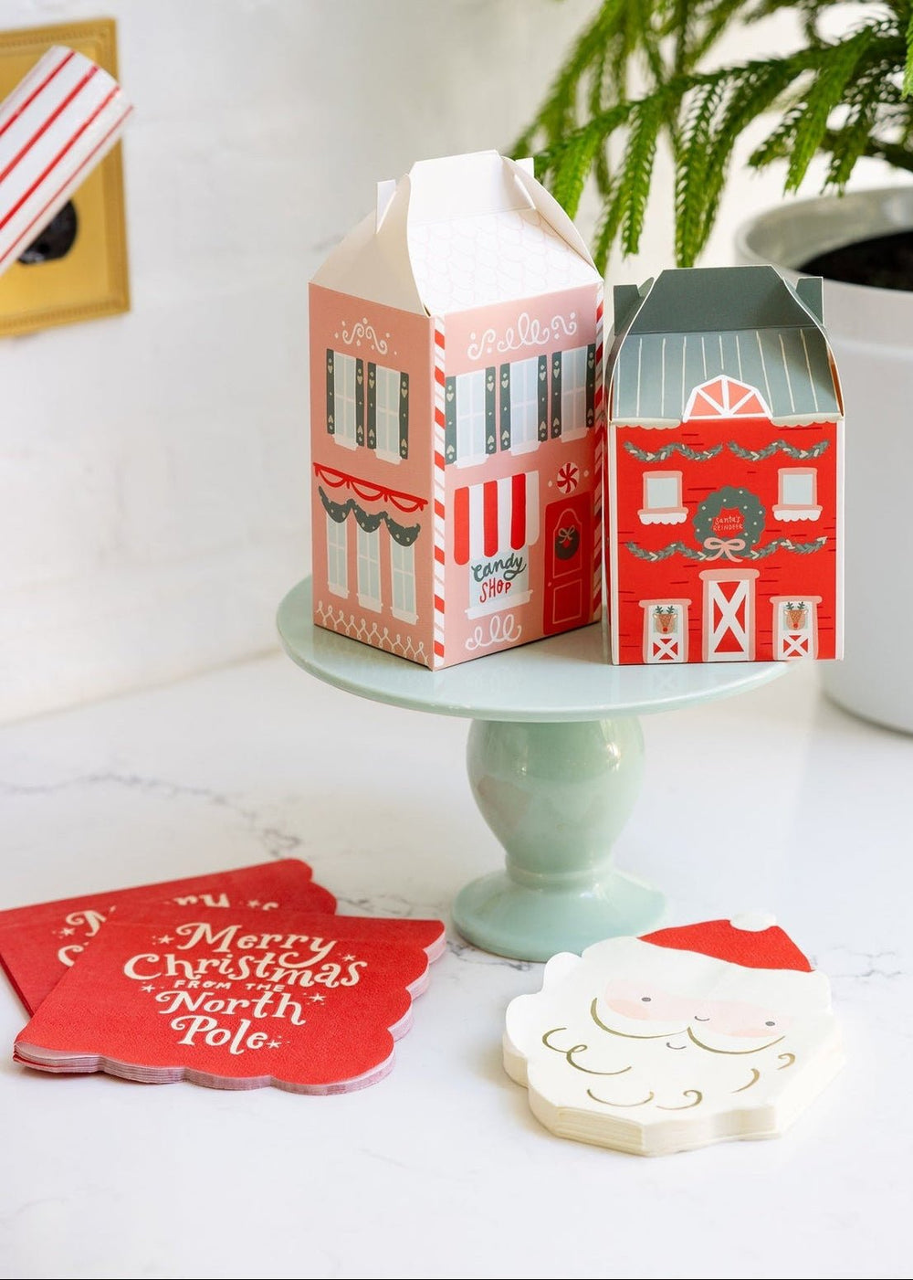 Merry Christmas Cocktail Napkins - Clementine Home Floral Gift