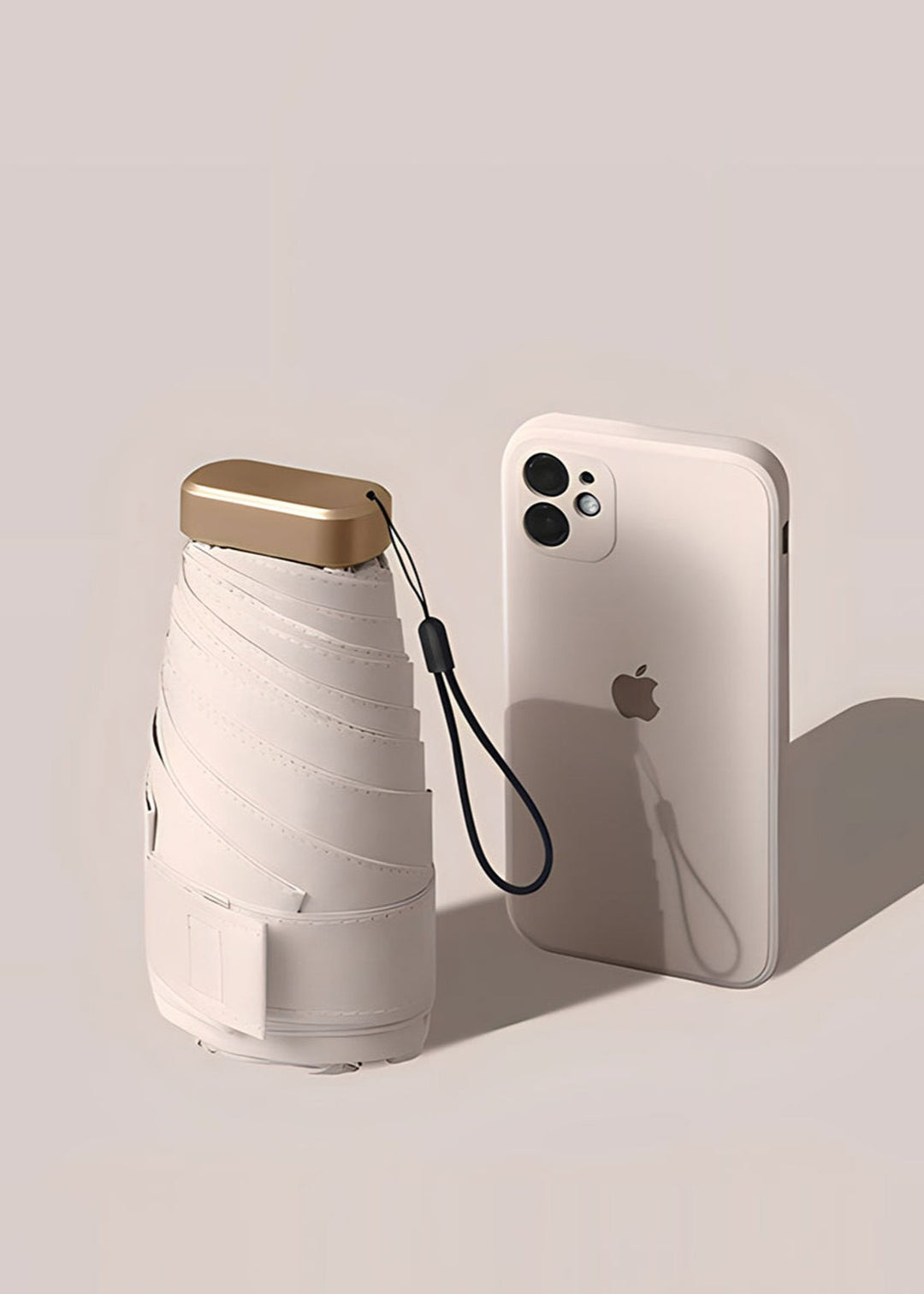 Pocket Mini Umbrella - Cream - Clementine Home Floral Gift