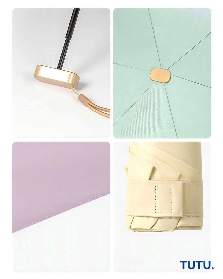 Pocket Mini Umbrella - Cream - Clementine Home Floral Gift
