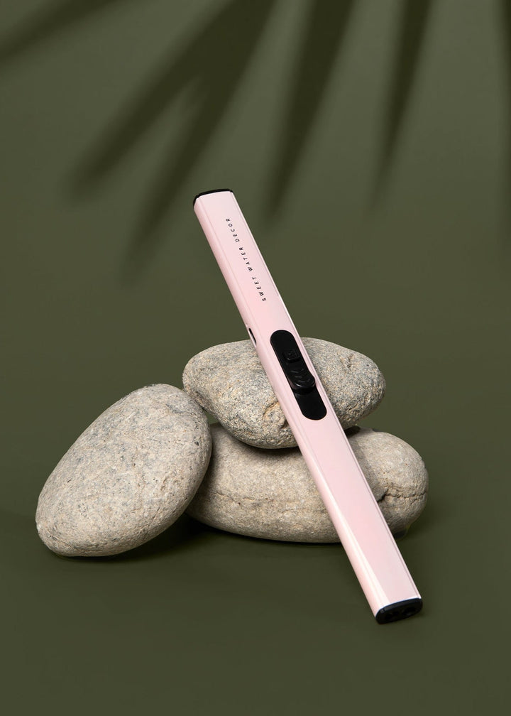 Rechargeable Electric Lighter - Pink - Clementine Home Floral Gift