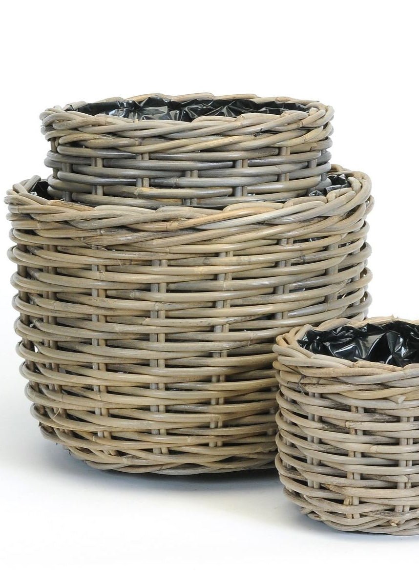 Round Basket Planters - Clementine Home Floral Gift