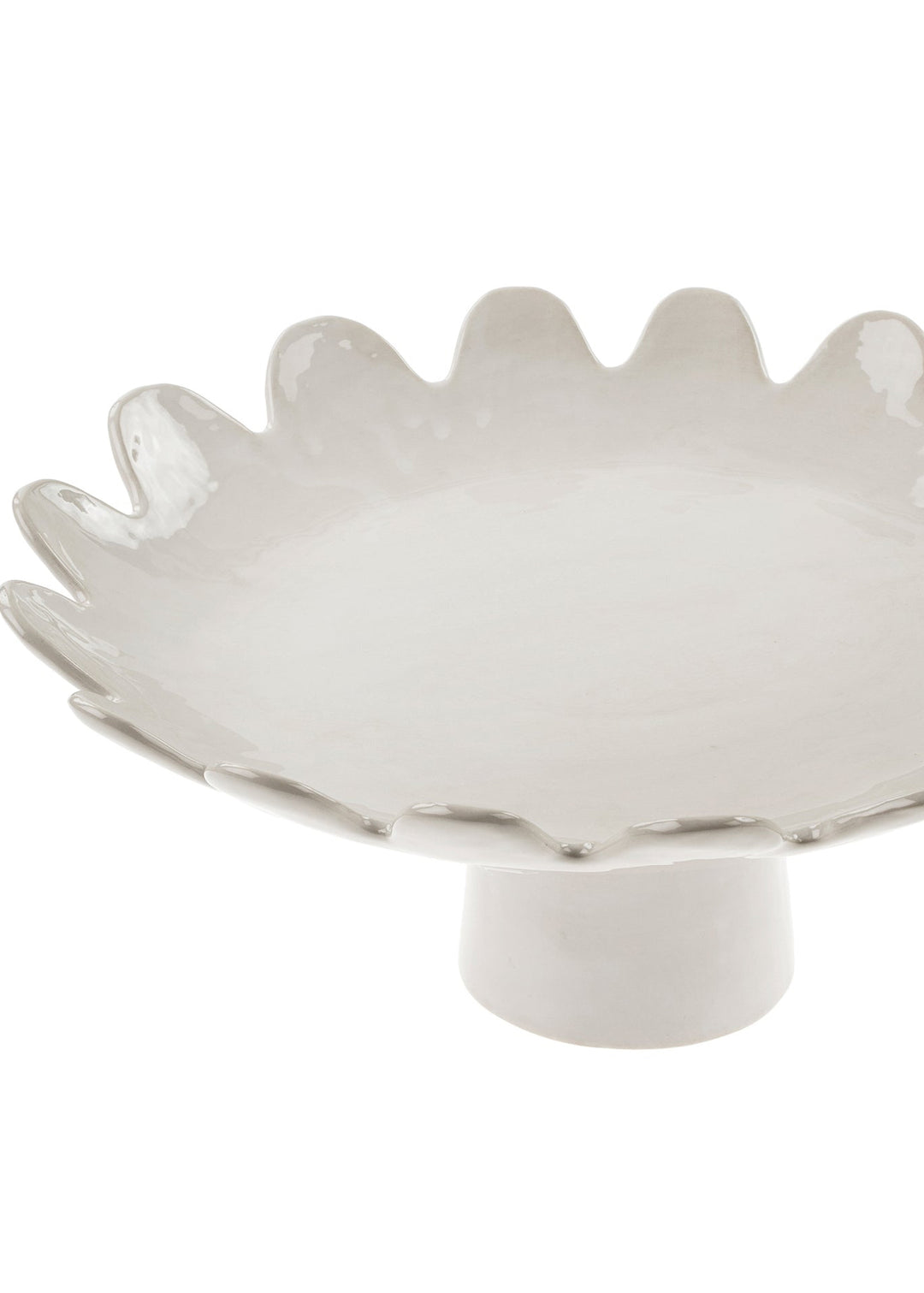 Scalloped Cake Stand - Clementine Home Floral Gift