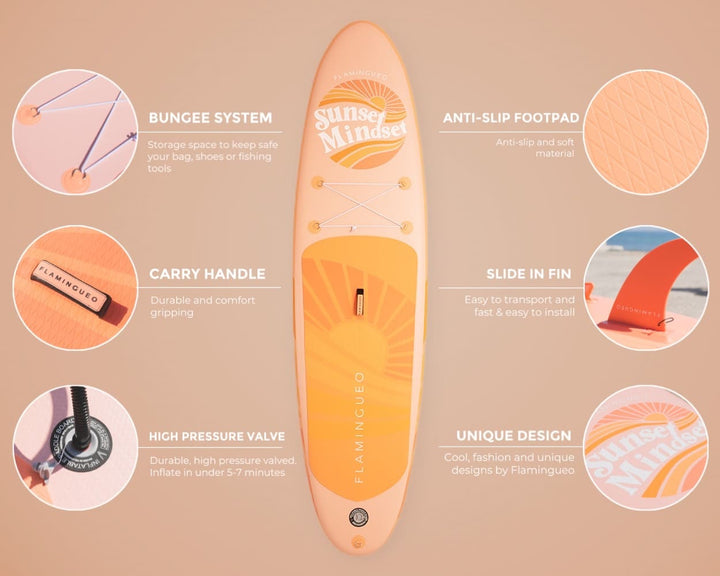 Stand Up Paddlebord - Sunset Orange - Clementine Home Floral Gift