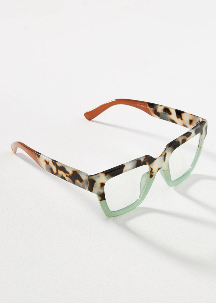 Take a Bow Glasses - Chai Tortoise & Green - Clementine Home Floral Gift