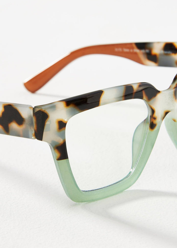 Take a Bow Glasses - Chai Tortoise & Green - Clementine Home Floral Gift