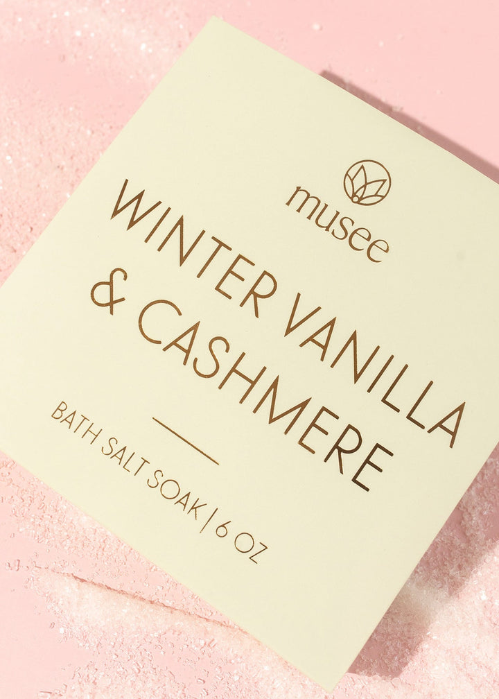 Winter Vanilla & Cashmere Mini Bath Salt Soak - Clementine Home Floral Gift