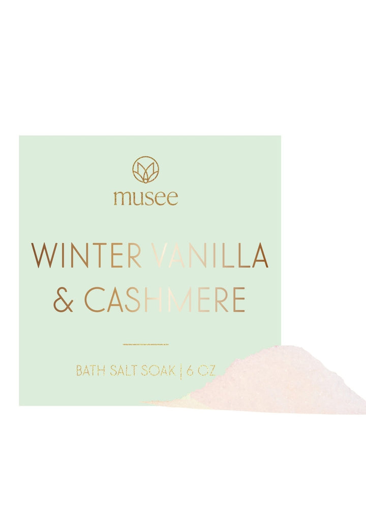 Winter Vanilla & Cashmere Mini Bath Salt Soak - Clementine Home Floral Gift