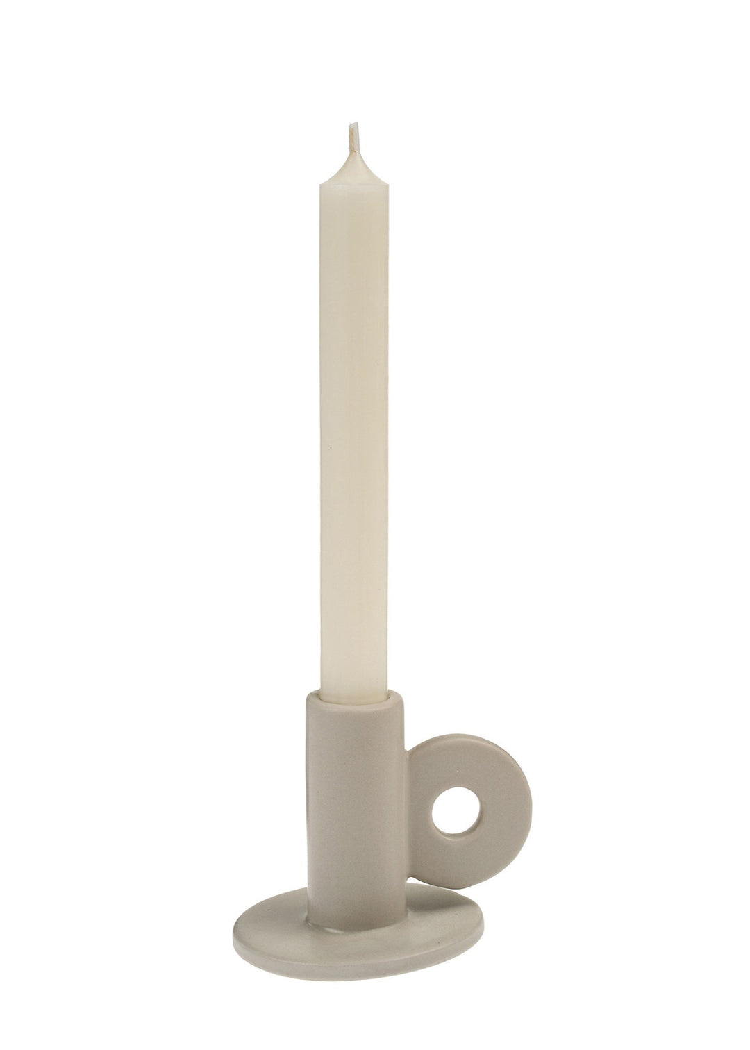 Cruz Candle Holder - White - Clementine Home Floral Gift