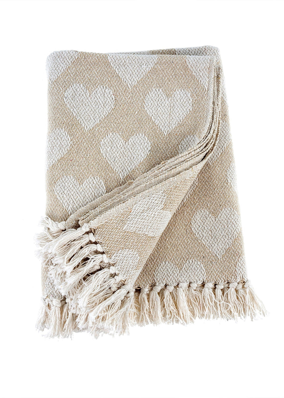 Heart Throw - White - Clementine Home Floral Gift