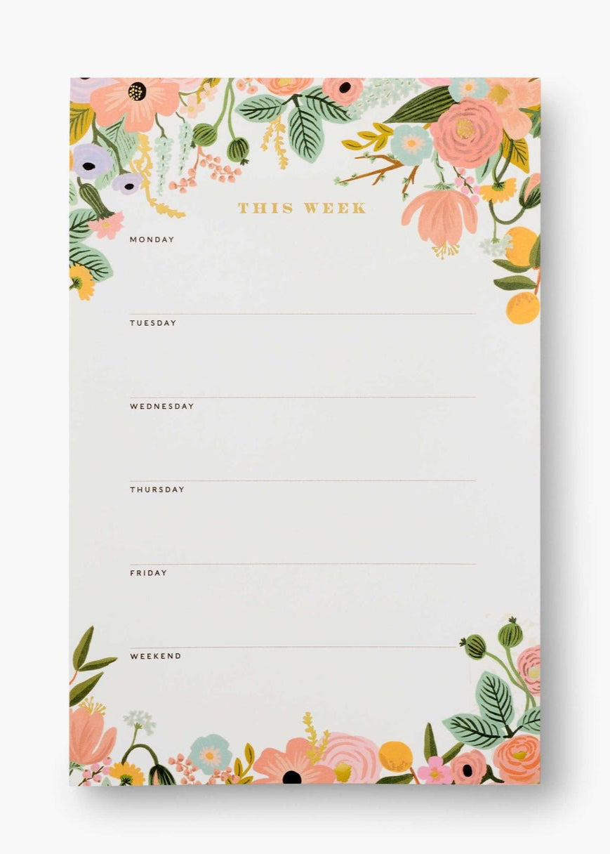 Large Memo Notepad - Garden Party - Clementine Home Floral Gift