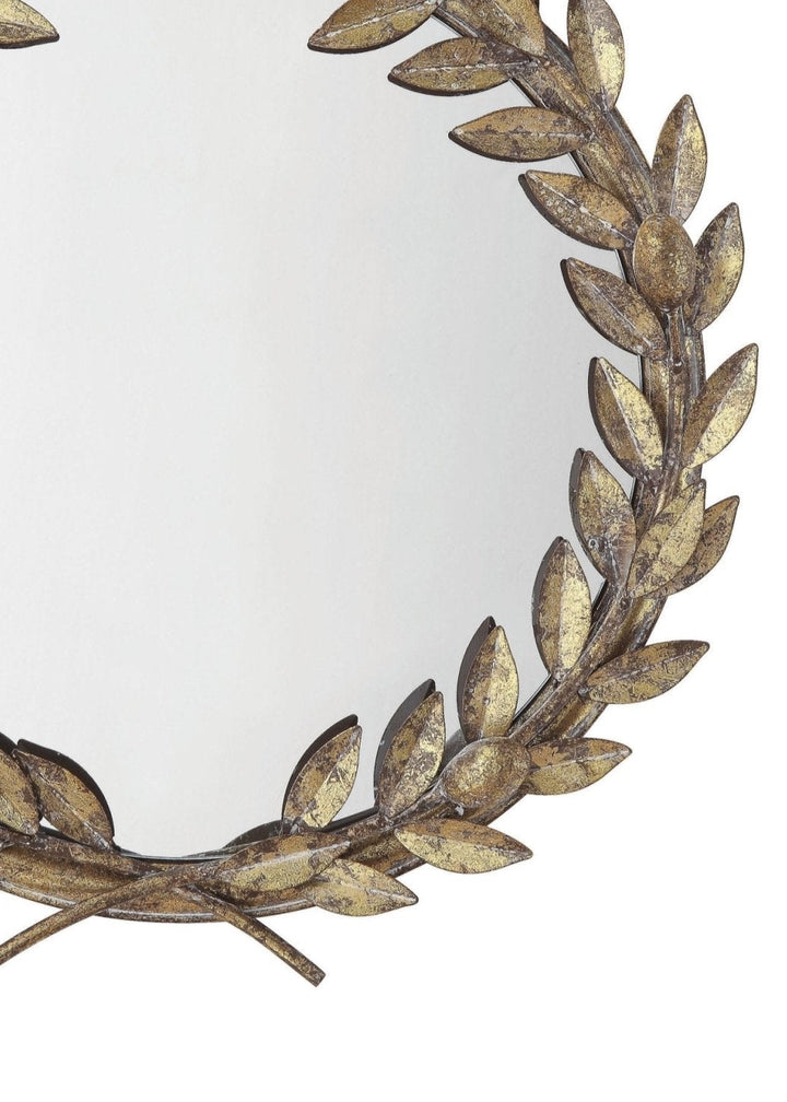 Laurel Wreath Wall Mirror - Clementine Home Floral Gift