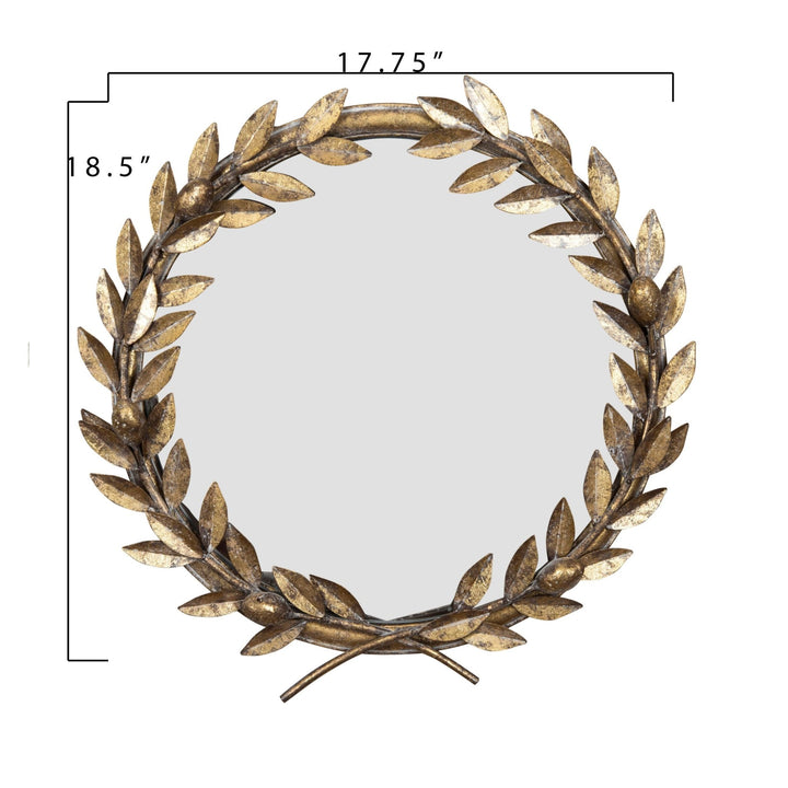 Laurel Wreath Wall Mirror - Clementine Home Floral Gift
