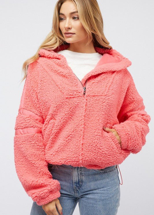LONG SLEEVE ZIP UP JACKET - Clementine Home Floral Gift