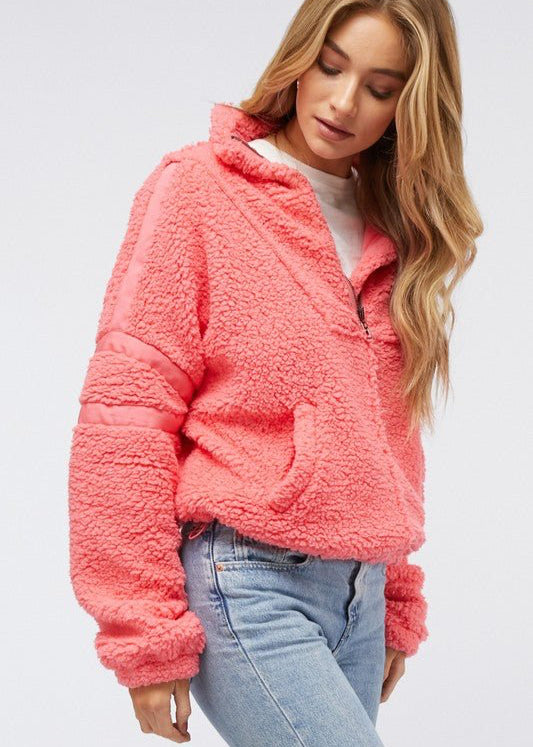 LONG SLEEVE ZIP UP JACKET - Clementine Home Floral Gift