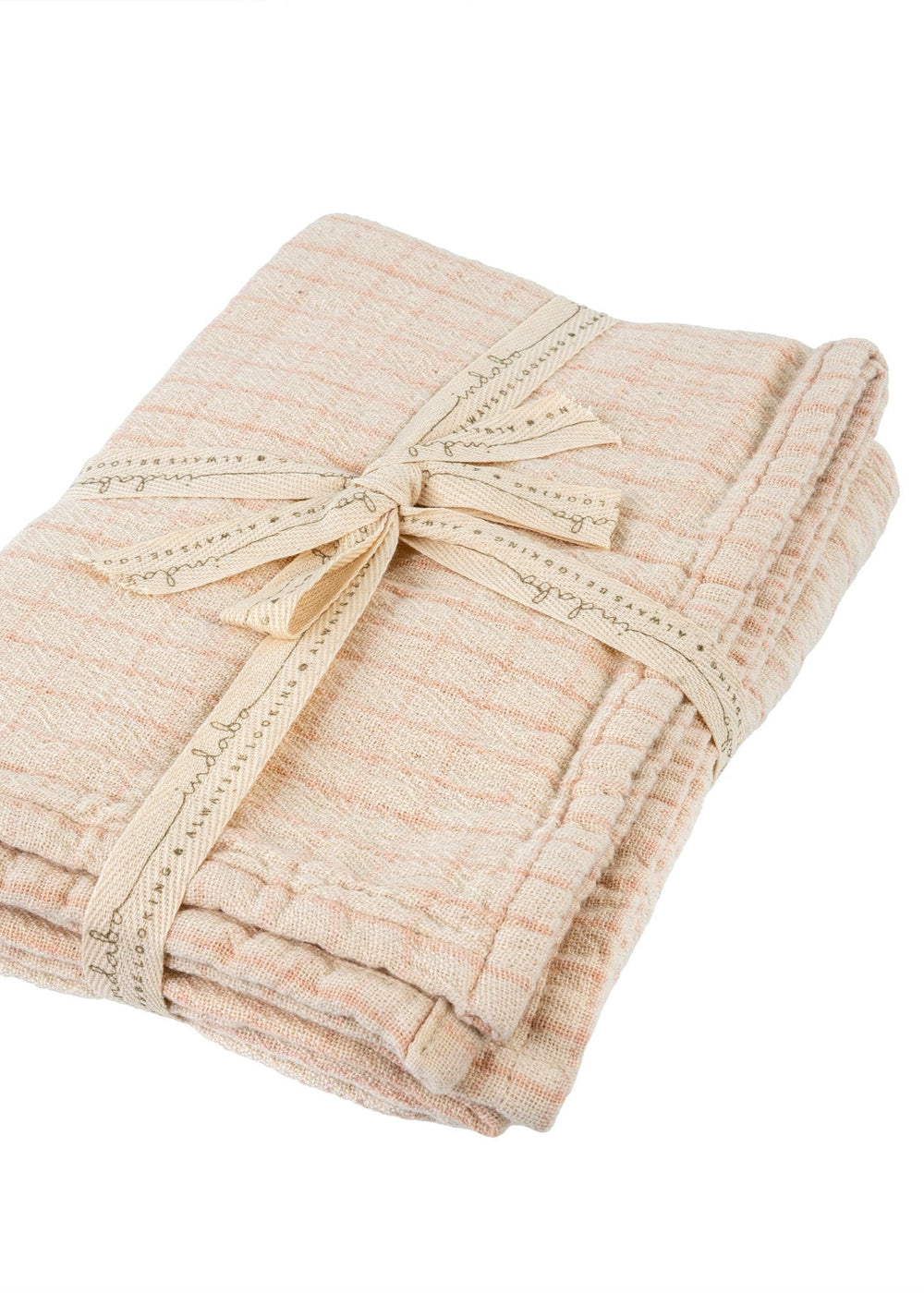 Mathilde Tea Towels, Set of 2 - Pink - Clementine Home Floral Gift