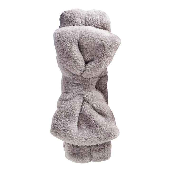 Plush Bow Spa Headband - Gray - Clementine Home Floral Gift