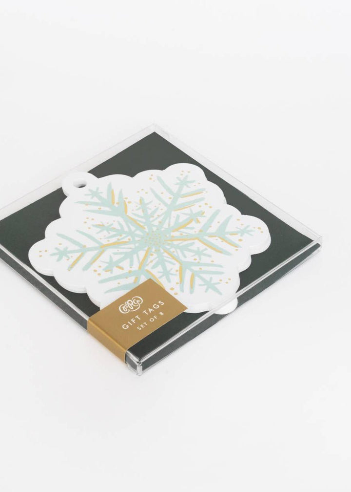 Snowflake Die - Cut Gift Tag - Clementine Home Floral Gift