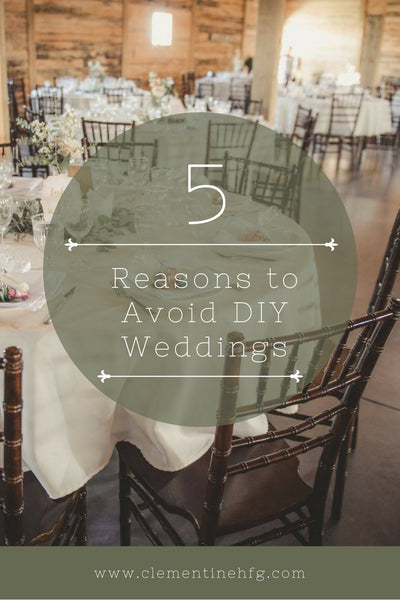 5 Reasons To Avoid DIY While Planning Your Wedding