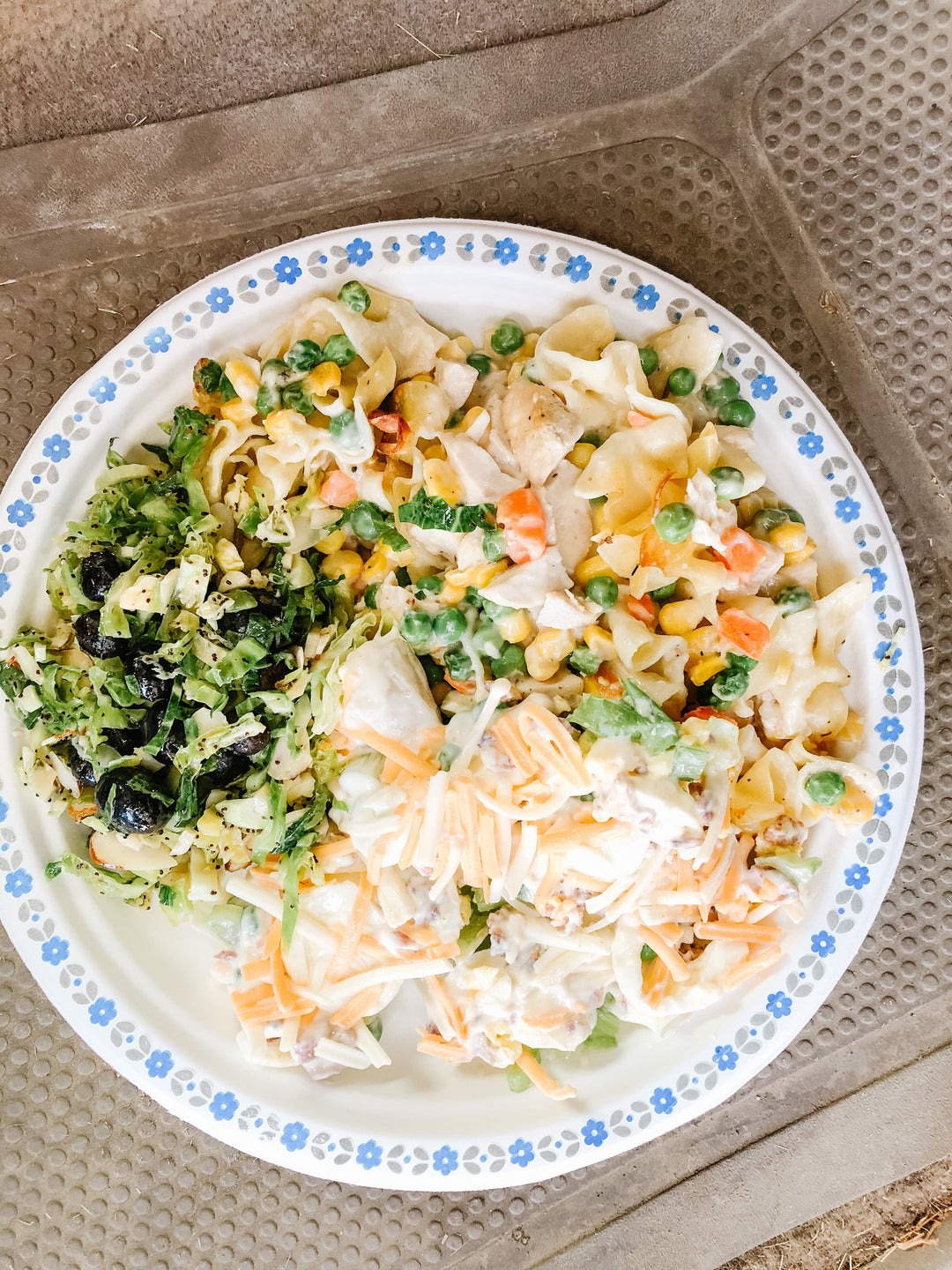 Taste like Home : Chicken Noodle Casserole, Brussel Sprout Salad & Leftover 7 Layer Salad - Clementine Home Floral Gift