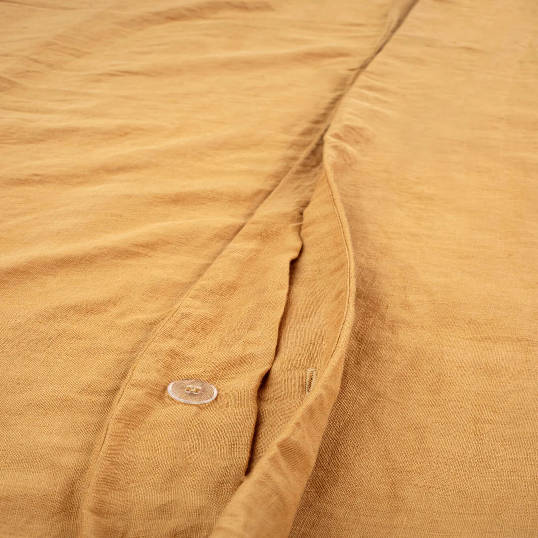 ** New ** Reverie Linen Duvet Set - Curry