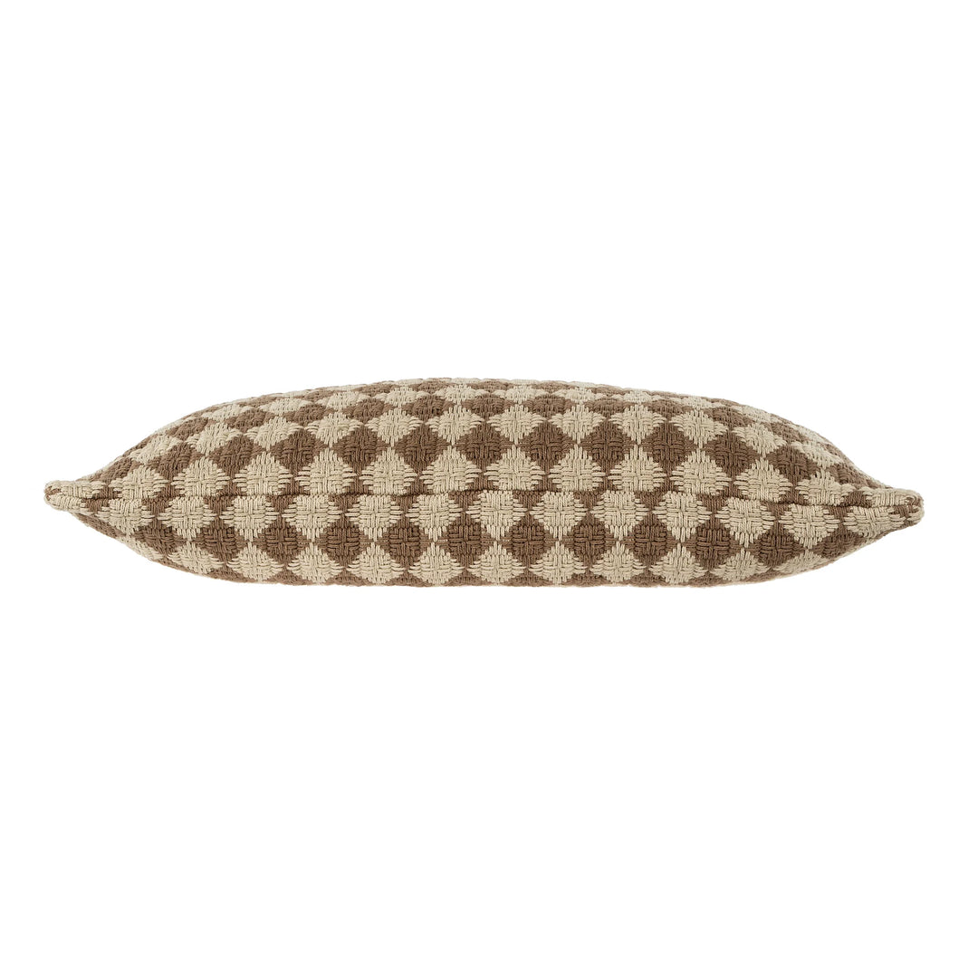 Check Weave Pillow - Brown