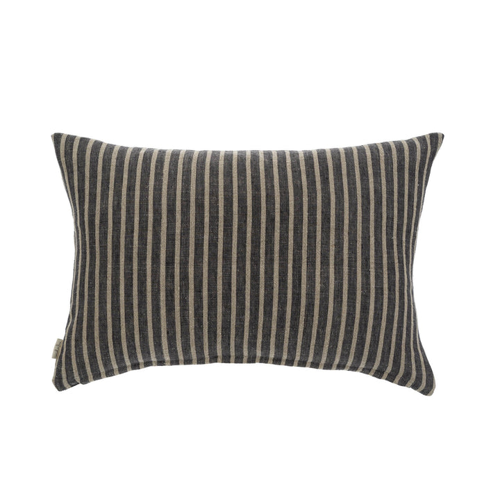 Pinstripe Linen Pillow - Grey