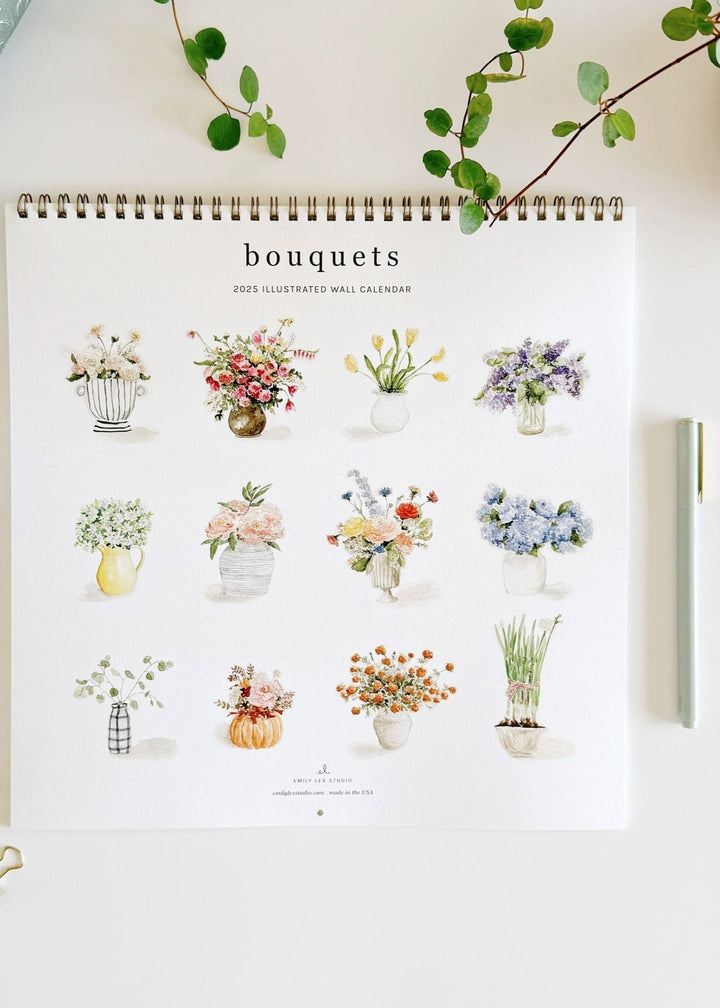2025 Bouquets Calendar - Clementine Home Floral Gift