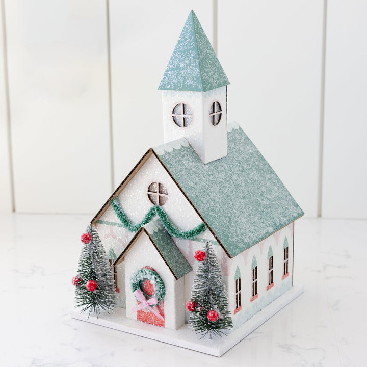 Glitter Christmas Village, Set of 3