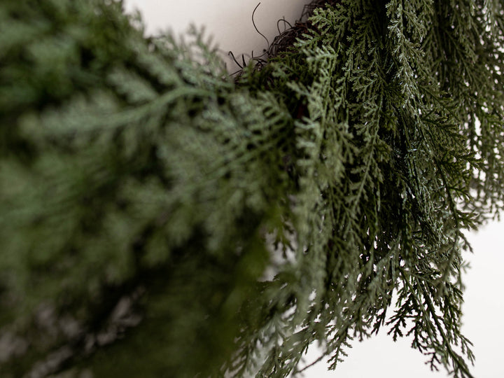 Cypress Pine Faux Wreath - Real Touch