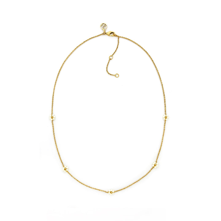 Josey Necklace (White + Gold)