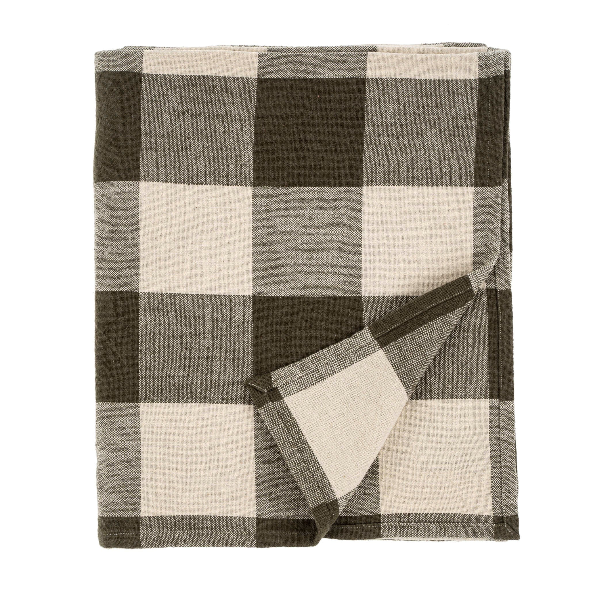 Salinas Gingham Tablecloth - Olive