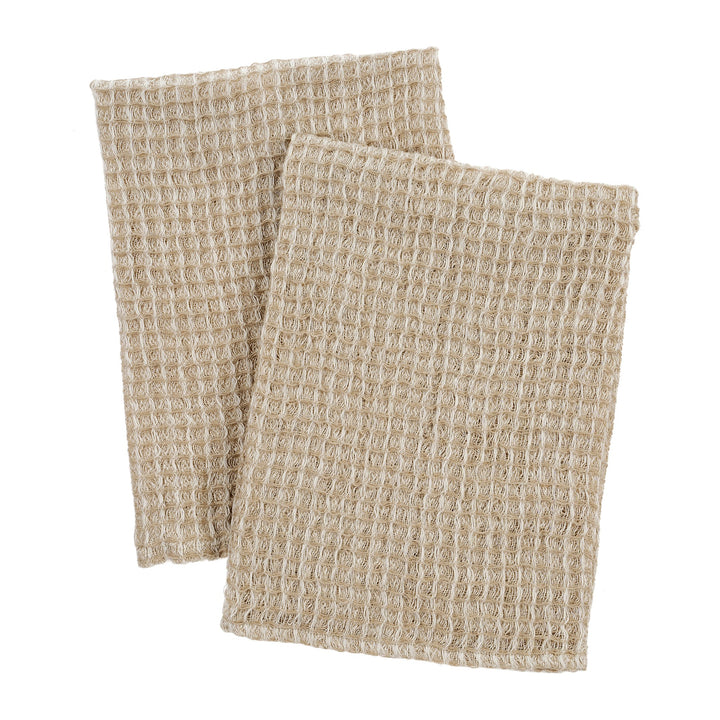 Linen Waffle Tea Towels, Set of 2 - Melange