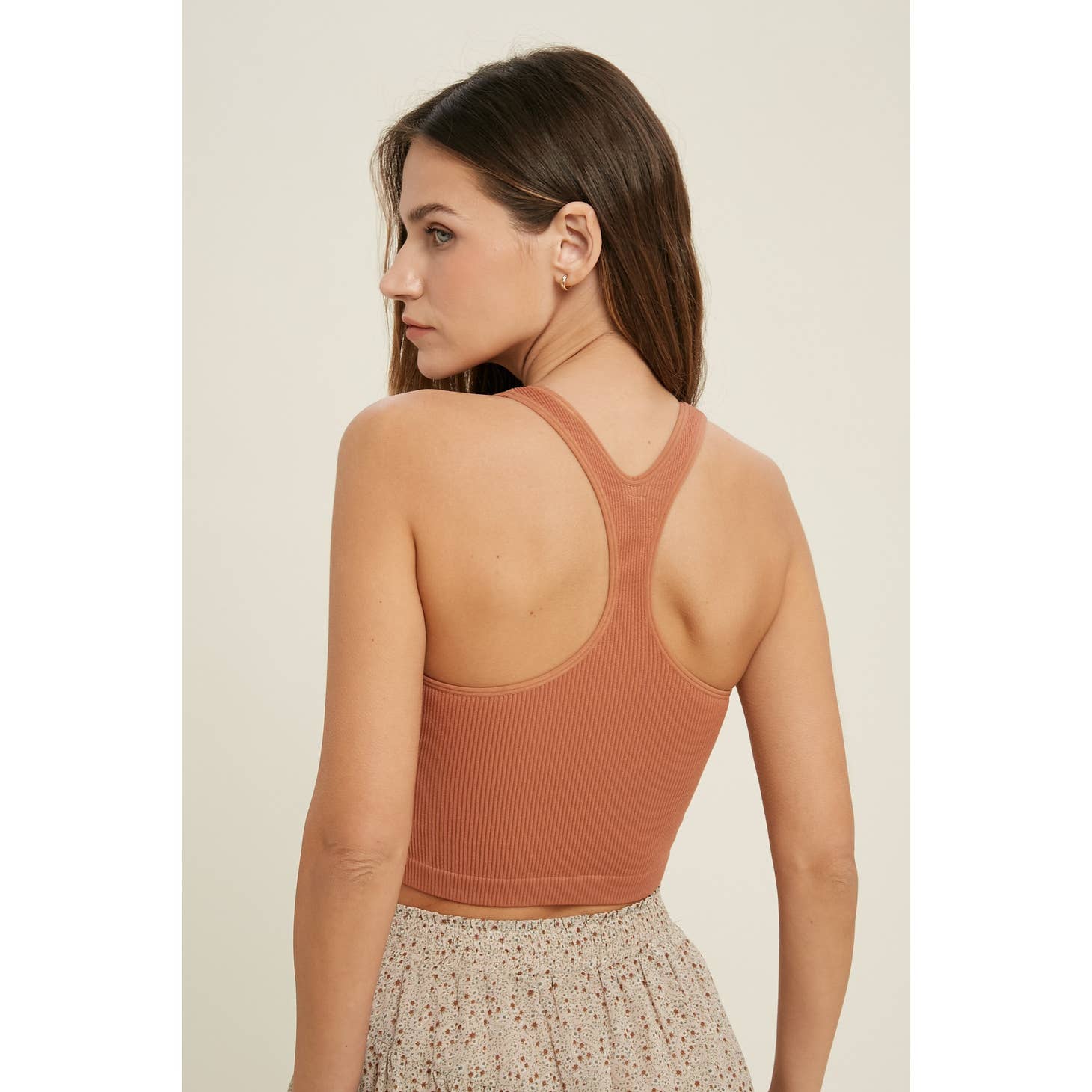 V-Neck Bralette - Terracotta