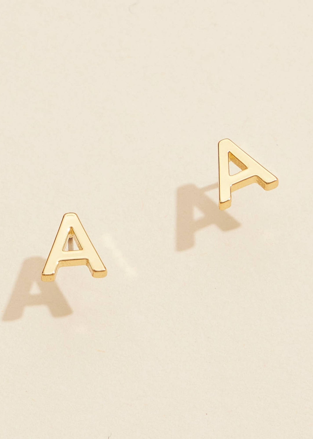 Initial Letter Stud Earrings