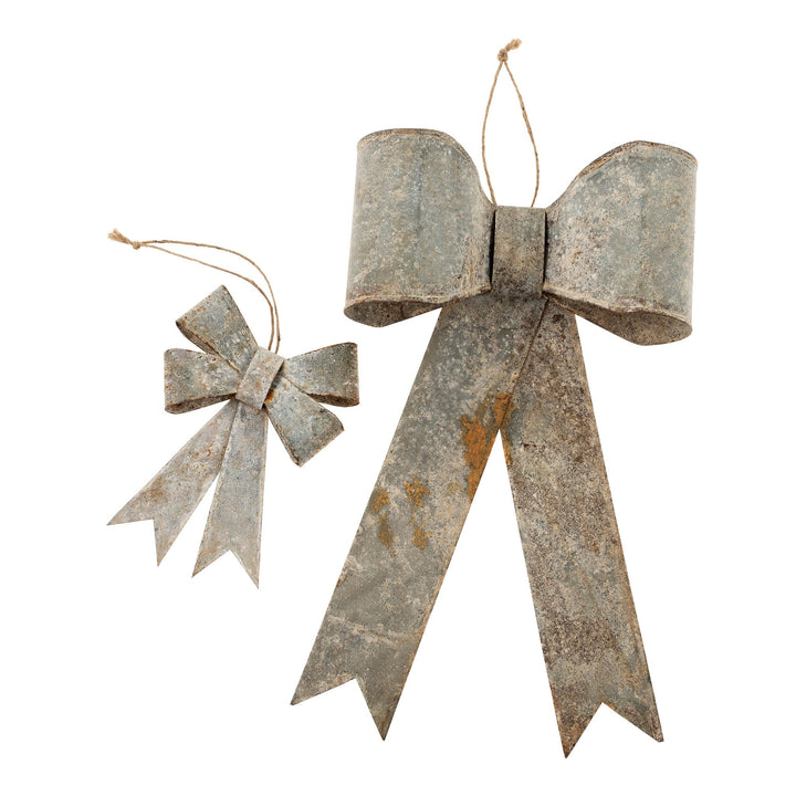 Bow Ornament - Zinc