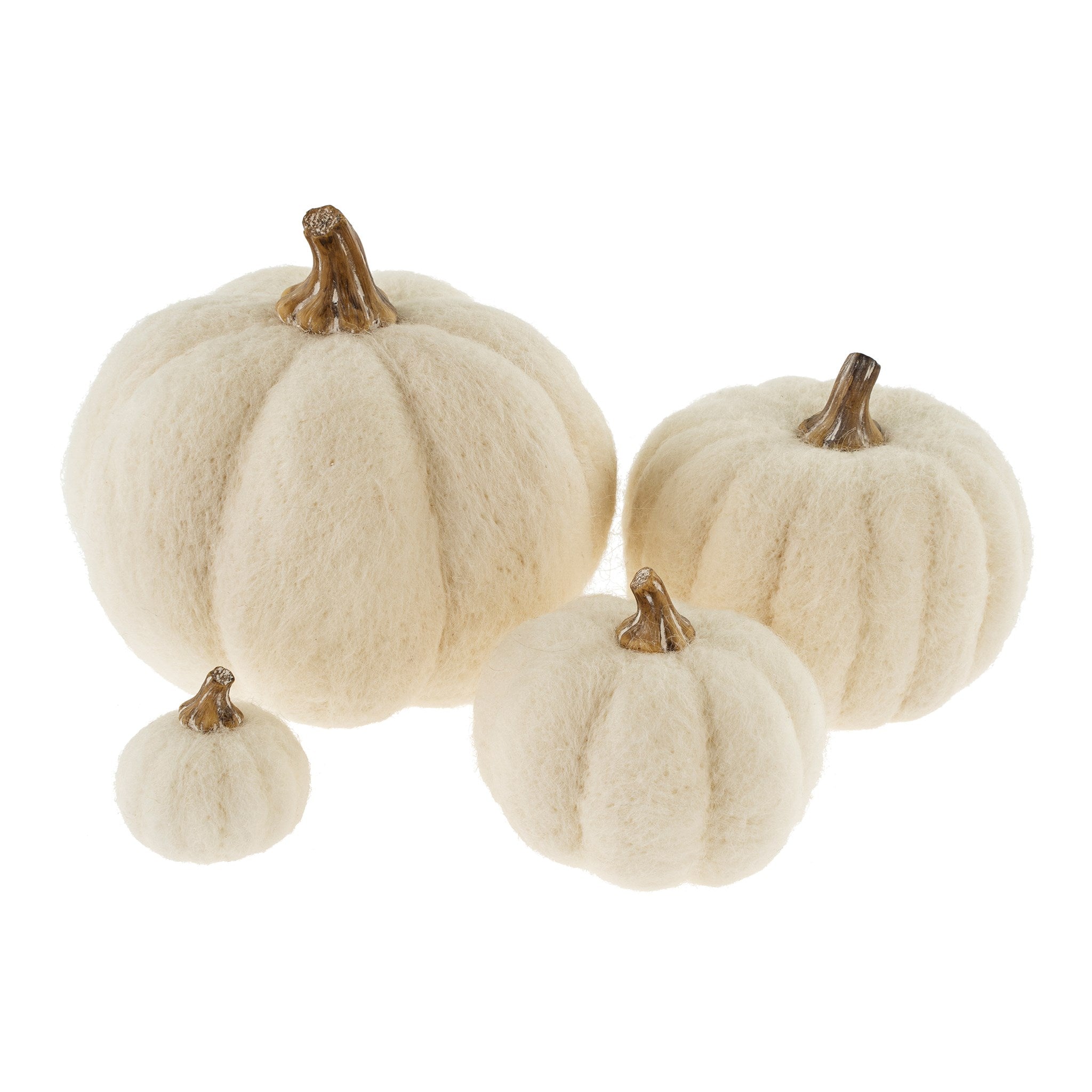 Felt Pumpkin - White