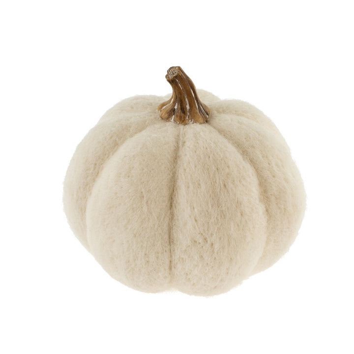 Felt Pumpkin - White