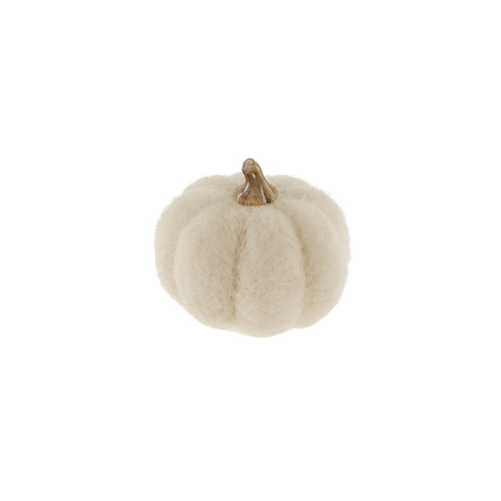 Felt Pumpkin - White