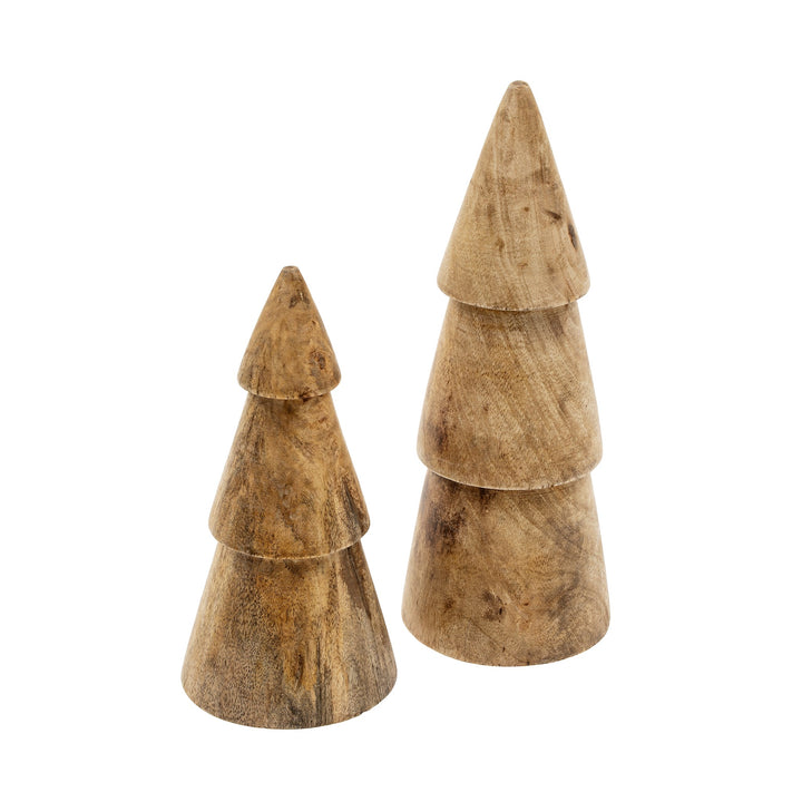 Wooden Decor Trees, Set of 2