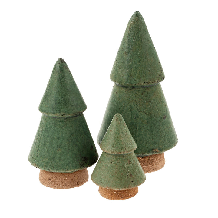 Raw Clay Christmas Tree, Set of 3