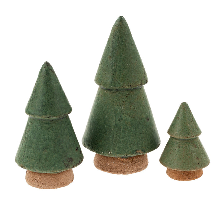 Raw Clay Christmas Tree, Set of 3