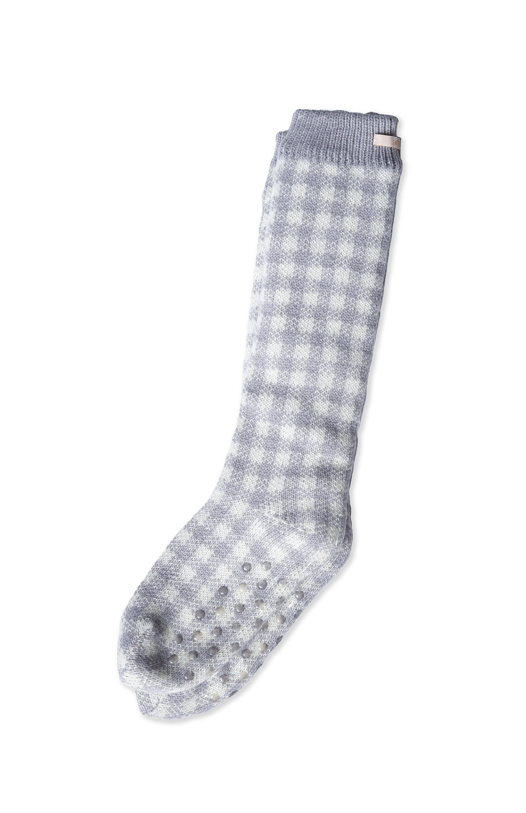 Gingham Lounge Sock - Grey