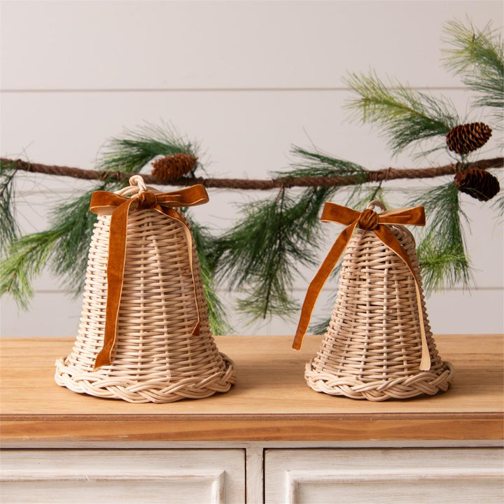 Woven Rattan Bells, Set of 02